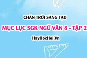 Mục lục SGK Ngữ Văn 8 Chân trời sáng tạo Tập 2